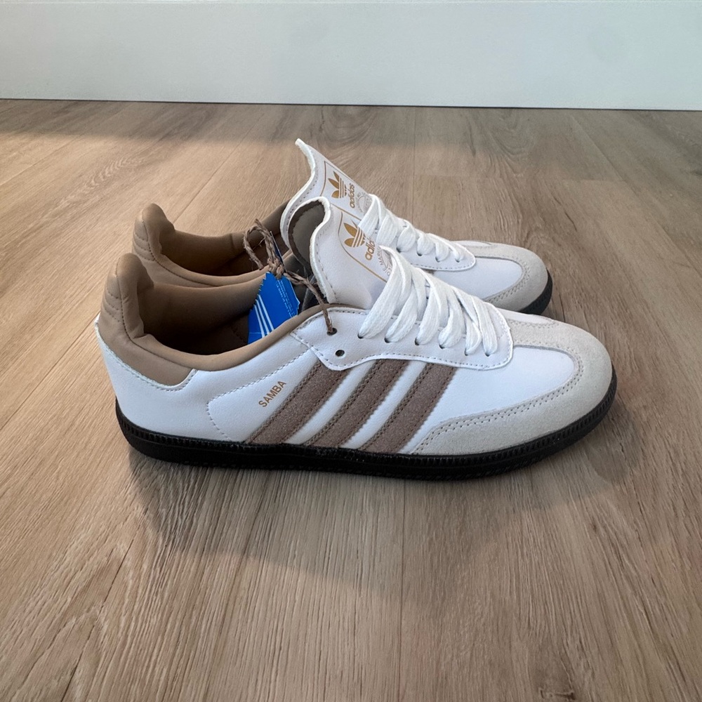 Adidas Samba OG – White/Beige – Brand New